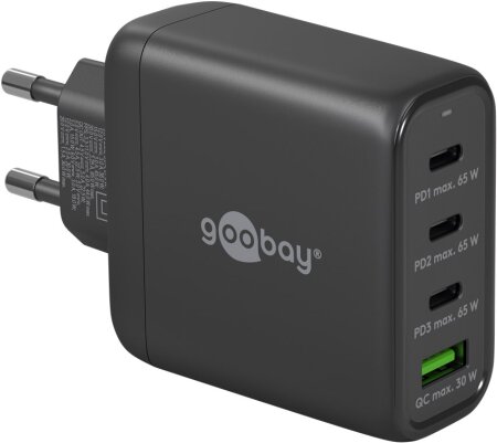 Goobay Ladeadapter 230V > Multiport PD GaN 68W schwarz