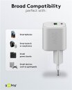 Goobay Ladeadapter 230V > USB-C PD Dual-Nano GaN 20W weiß