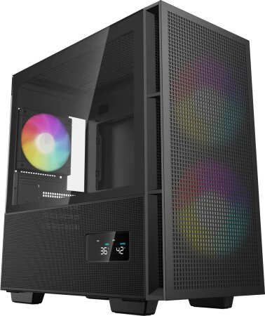 DeepCool CH360 DIGITAL WH, schwarz, Glasfenster