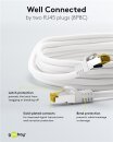 Goobay Cat 7 Netzwerkkabel RJ45, S/FTP (PiMF), 0.5m, weiß