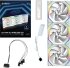 Lian Li Uni Fan SL Wireless 120 ARGB, weiß, LED-Steuerung, 120mm, 3er-Pack