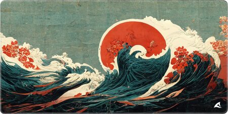 Sharkoon Skiller SGP40 D2, Mouse Mat, 1000x500mm, Abstract Hokusai Style