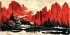 Sharkoon Skiller SGP40 D11, Mouse Mat, 1000x500mm, Traditional Red Black Japanese Ink