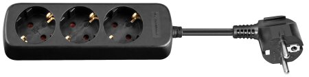 Goobay Steckdosenleiste 3-fach, 1.5m, schwarz