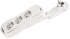 Schutzkontakt-Steckdosenleiste 3-fach 3600W, 2m Kabel, weiß, Flachstecker