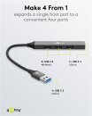 Goobay Slim 4-Port USB-Hub, USB-A > USB-A, USB 3.2