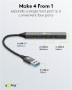 Goobay Slim 4-Port USB-Hub, USB-A > USB-C/USB-A, USB 3.2