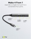 Goobay Slim 4-Port USB-Hub, USB-C > USB-C/USB-A, USB 3.2