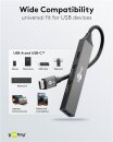 Goobay Slim 4-Port USB-Hub, USB-C > USB-C/USB-A, USB 3.2