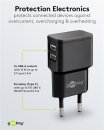 Goobay Ladeadapter 230V > 2x USB-A 12W schwarz