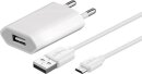 Goobay Micro-USB Ladeset 5W, weiß