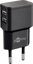 Goobay USB-C Dual-Ladeset 12W, schwarz