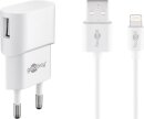 Goobay Apple Lightning Ladeset 5W, weiß