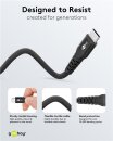 Goobay Kabel USB-C > USB-C Textil schwarz, 0.5m