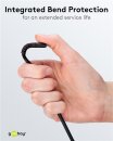 Goobay Kabel USB-C > USB-C Textil schwarz, 1m