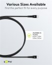Goobay Kabel USB-C > USB-C Textil schwarz, 3m