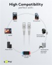Goobay Kabel USB-C > USB-C Textil weiß, 0.5m