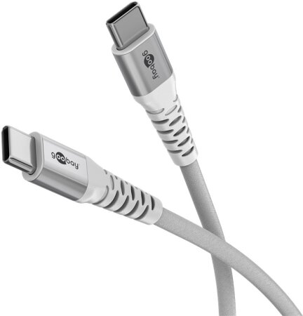 Goobay Kabel USB-C > USB-C Textil weiß, 3m