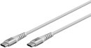 Goobay Kabel USB-C > USB-C Textil weiß, 3m