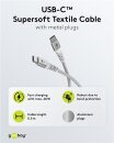 Goobay Kabel USB-C > USB-C Textil weiß, 3m