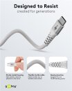 Goobay Kabel USB-C > USB-C Textil weiß, 3m
