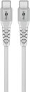 Goobay Kabel USB-C > USB-C Textil weiß, 3m
