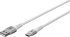Goobay Kabel USB-C > USB-A Textil weiß, 0.5m
