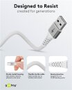 Goobay Kabel USB-C > USB-A Textil weiß, 2m
