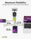 Goobay USB-C PD GaN Multiport-Tischladegerät (65 W)