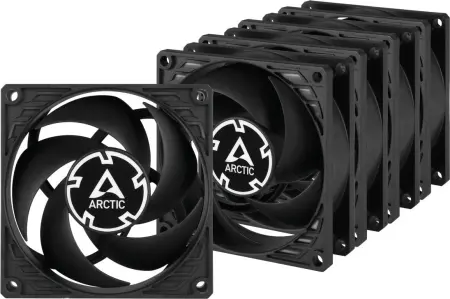 ARCTIC P8 PWM PST schwarz, 80mm, 5er-Pack