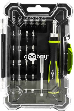 Goobay Schraubendreher-Set mit 26-tlg. Bitsatz