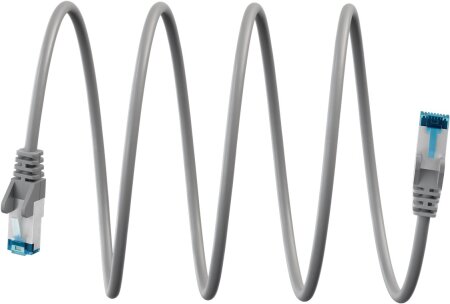 Goobay Cat 6a Ultraflexibles Netzwerkkabel RJ45 S/FTP 30m, grau