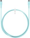 Goobay Kabel USB-C > USB-C Silikon türkis, 1.5m