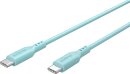Goobay Kabel USB-C > USB-C Silikon türkis, 1.5m