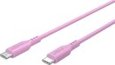Goobay Kabel USB-C > USB-C Silikon pink, 1.5m
