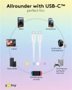 Goobay Kabel USB-C > USB-C Silikon blau, 1.5m