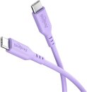 Goobay Kabel USB-C > USB-C Silikon lila, 1.5m