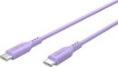 Goobay Kabel USB-C > USB-C Silikon lila, 1.5m