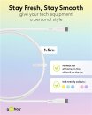 Goobay Kabel USB-C > USB-C Silikon lila, 1.5m
