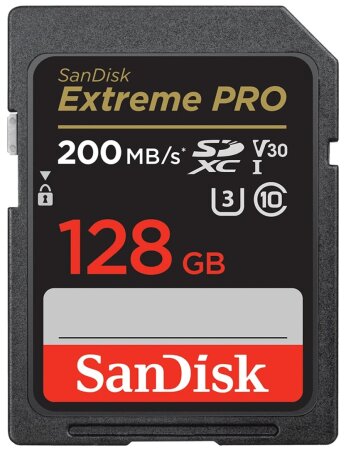 SanDisk Extreme PRO R200/W90 SDXC 128GB, UHS-I U3, Class 10