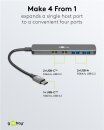 Goobay Slim 4-Port USB-Hub, USB-C > USB-C/USB-A