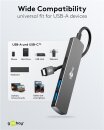 Goobay Slim 4-Port USB-Hub, USB-C > USB-C/USB-A