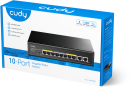 Cudy Desktop Gigabit Switch, 10x RJ-45, 120W PoE+