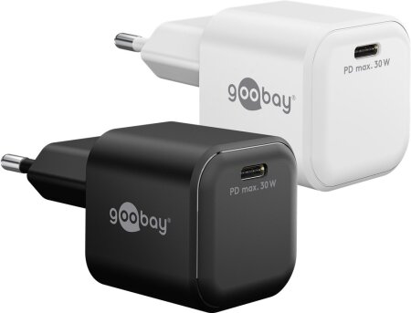 Goobay Ladeadapter 230V > USB-C PD Nano GaN 30W schwarz