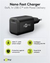 Goobay Ladeadapter 230V > USB-C PD Nano GaN 65W schwarz