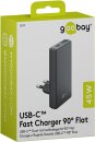 Goobay Ladeadapter 230V > Dual-Schnellladegerät 90° Flat (45 W) schwarz