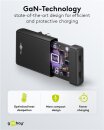 Goobay Ladeadapter 230V > Dual-Schnellladegerät 90° Flat (65 W) schwarz