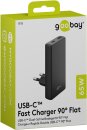 Goobay Ladeadapter 230V > Dual-Schnellladegerät 90° Flat (65 W) schwarz