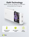 Goobay Ladeadapter 230V > Dual-Schnellladegerät 90° Flat (65 W) weiß