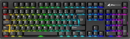 Sharkoon OfficePal KB70W Wireless, schwarz, Sharkoon Linear, USB, DE